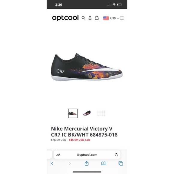 🌸✨Nike Men’s Mercurial Victory CR 7 Indoor Soccer Shoes Size 10.5 - Picture 14 of 15